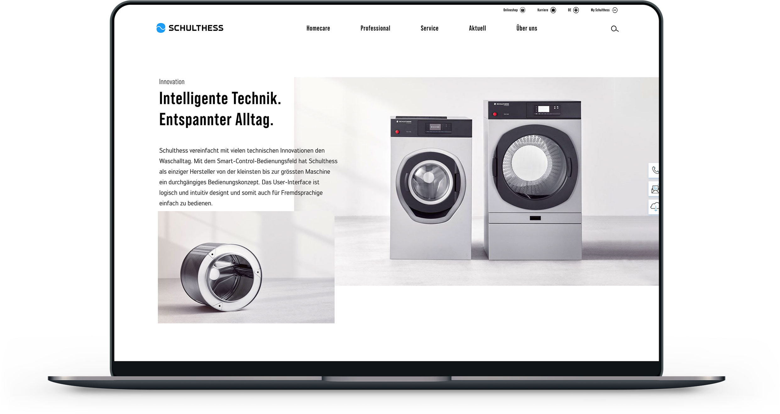webdesign ux and ui for schulthess